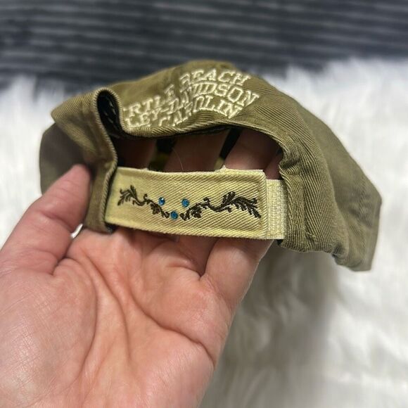 Harley Davidson Womens Baseball Cap Bejeweled Embroidered - Picture 9 of 11